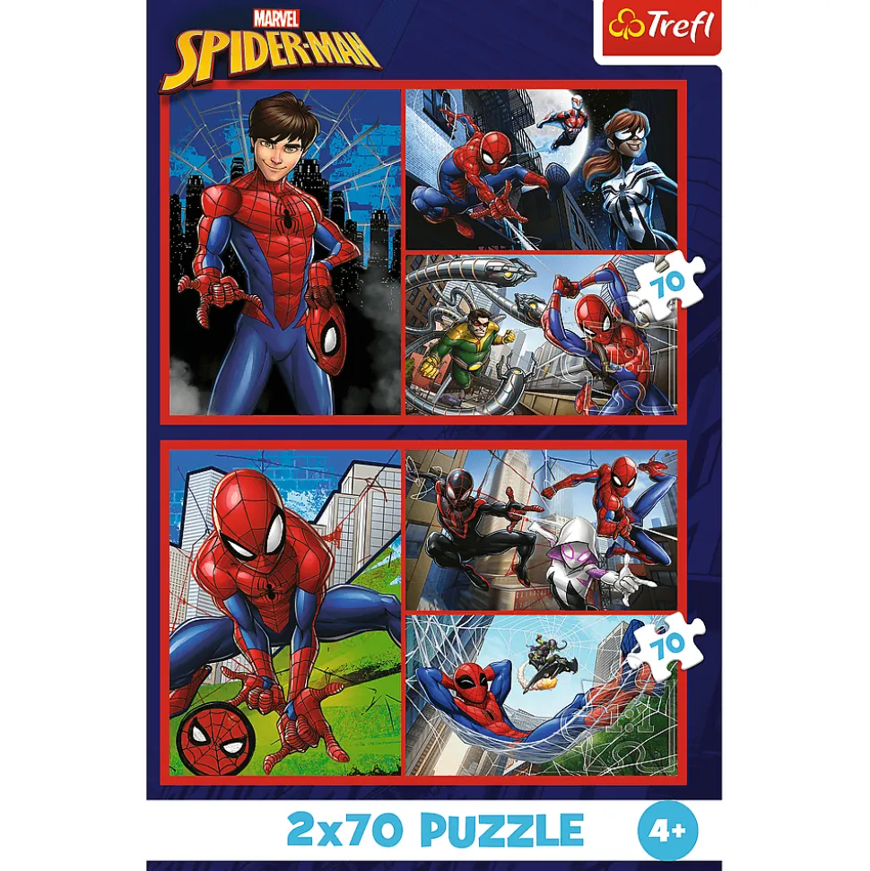 Puzzle Marvel 2 x 70 el. Pajęcze historie