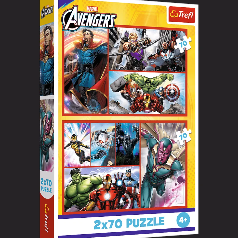 Puzzle Marvel 2 x 70 el. Zostań bohaterem
