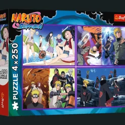 Puzzle Naruto Shippuden 4 x 250 el. Przygody Naruto Uzumaki