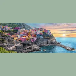 Puzzle panoramiczne 500 el. Manarola o zachodzie słońca, Włochy