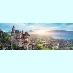 Puzzle panoramiczne 1000 el. Zamek Menthon, Francja