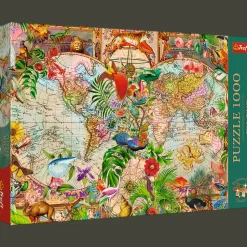 Puzzle Premium Plus Quality 1000 el. Tea Time: Antyczna mapa świata