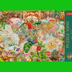 Puzzle Premium Plus Quality 1000 el. Tea Time: Antyczna mapa świata