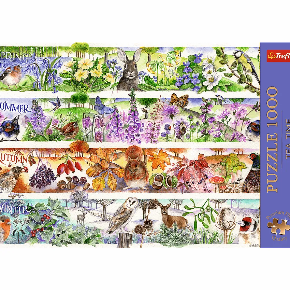 Puzzle Premium Plus Quality 1000 el. Tea Time: Cztery pory roku