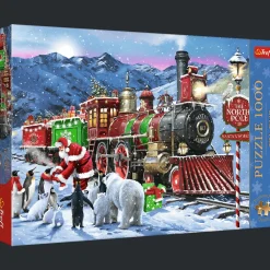 Puzzle Premium Plus Quality 1000 el. Świąteczny pociąg