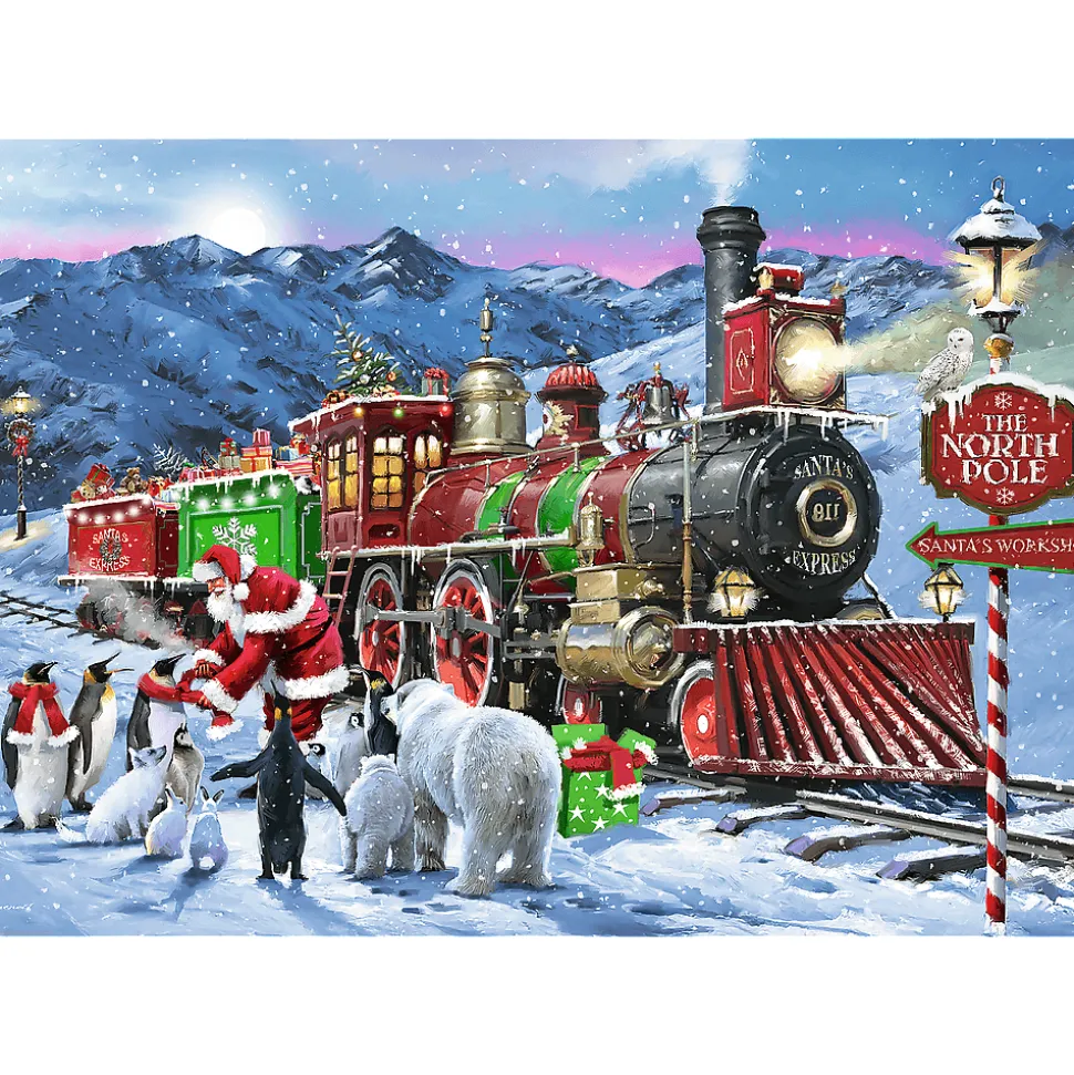 Puzzle Premium Plus Quality 1000 el. Świąteczny pociąg