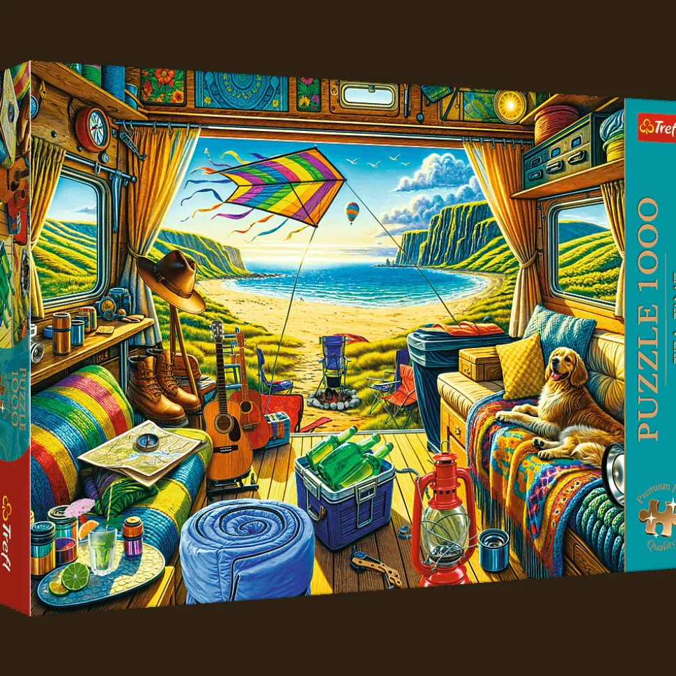Puzzle Premium Plus Quality 1000 el. Tea Time: Kamperem w podróży