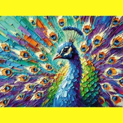 Puzzle Premium Plus Quality 1000 el. Colorful Peacock