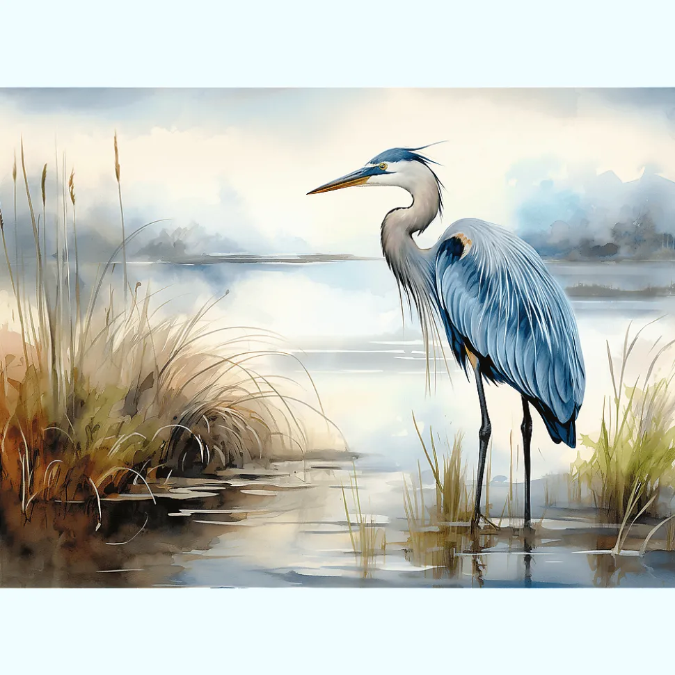 Puzzle Premium Plus Quality 1000 el. Blue Heron in the Wild