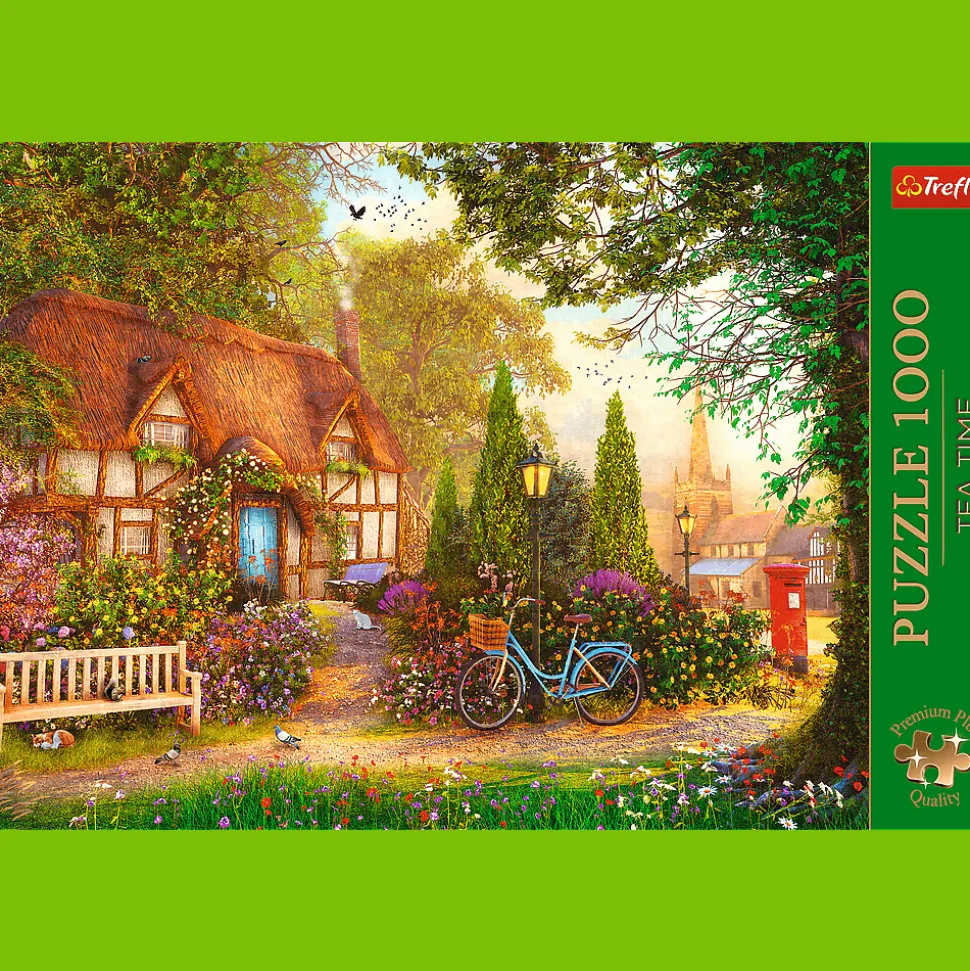 Puzzle Premium Plus Quality 1000 el. Tea Time: Domek pod strzechą