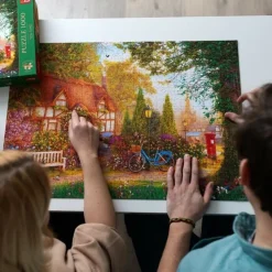 Puzzle Premium Plus Quality 1000 el. Tea Time: Domek pod strzechą