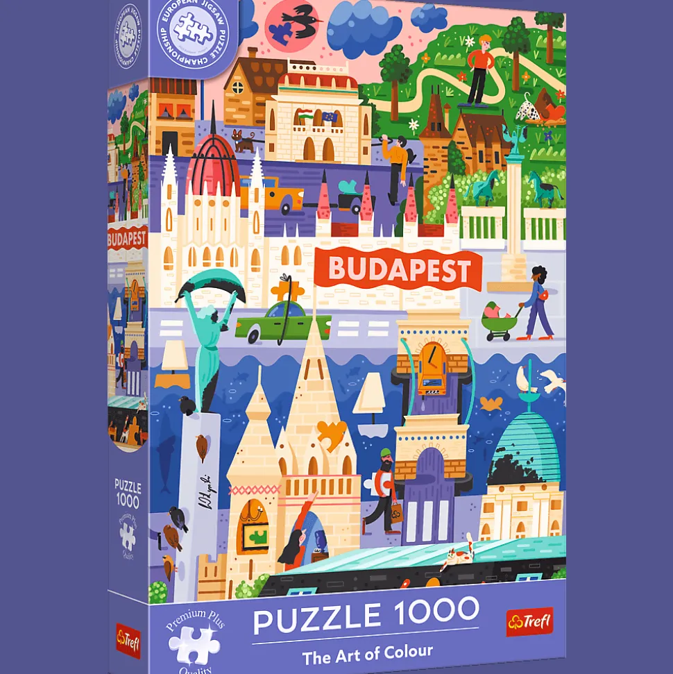 Puzzle Premium Plus Quality 1000 el. The Art of Colour: Budapeszt, Węgry, Mistrzostwa Europy