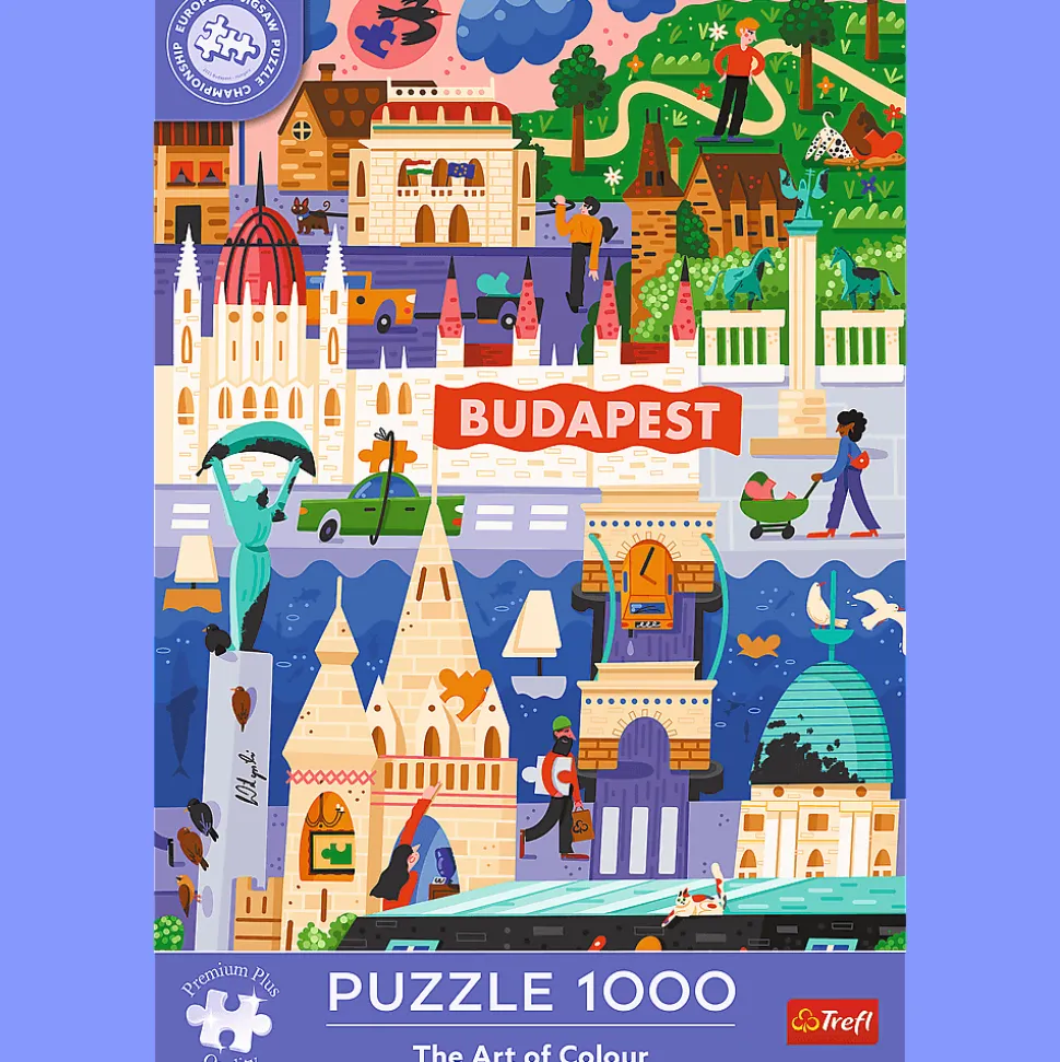 Puzzle Premium Plus Quality 1000 el. The Art of Colour: Budapeszt, Węgry, Mistrzostwa Europy