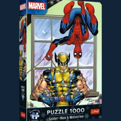 Puzzle Premium Plus Quality Marvel 1000 el. Spider-Man & Wolverine: Święta
