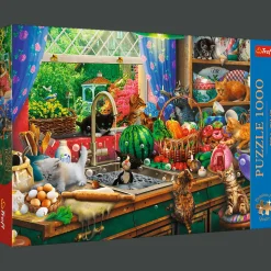 Puzzle Premium Plus Quality 1000 el. Tea Time: Kociaki rozrabiaki