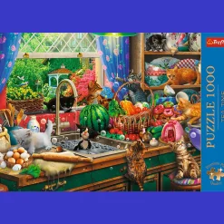 Puzzle Premium Plus Quality 1000 el. Tea Time: Kociaki rozrabiaki