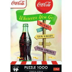 Puzzle Premium Plus Quality 1000 el. Coca-Cola: Gdziekolwiek zmierzasz