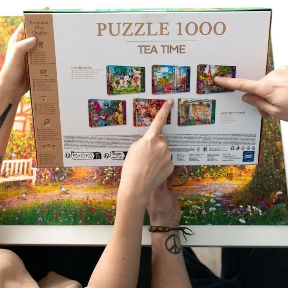Puzzle Premium Plus Quality 1000 el. Tea Time: Urocza chatka w lesie