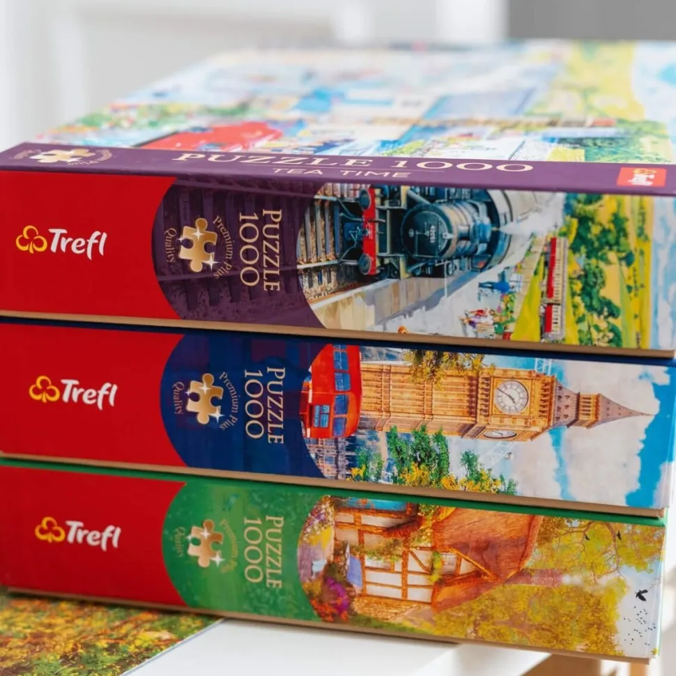 Puzzle Premium Plus Quality 1000 el. Tea Time: Urocza chatka w lesie