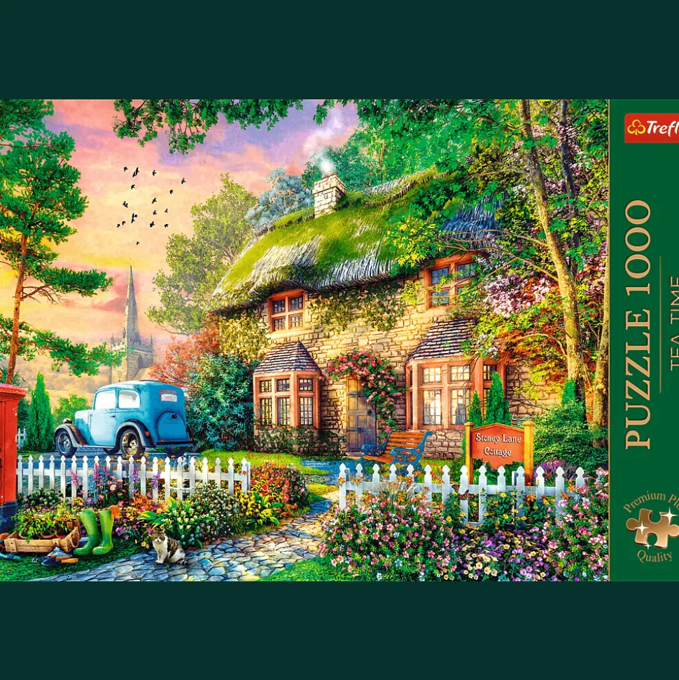 Puzzle Premium Plus Quality 1000 el. Tea Time: Domek Stoney Lane