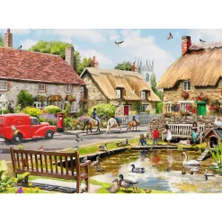 Puzzle Premium Plus Quality 1000 el. Tea Time: Lato w miasteczku