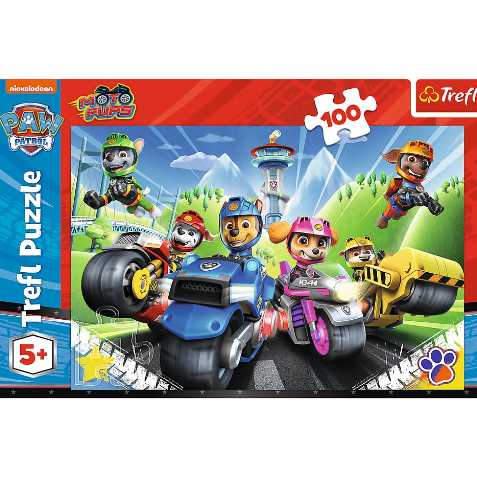 Puzzle Psi Patrol 100 el. Psi Patrol na motorach