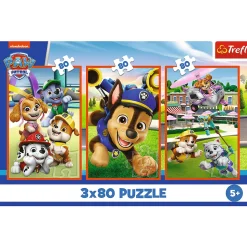 Puzzle Psi Patrol 3 x 80 el. Psia zgraja