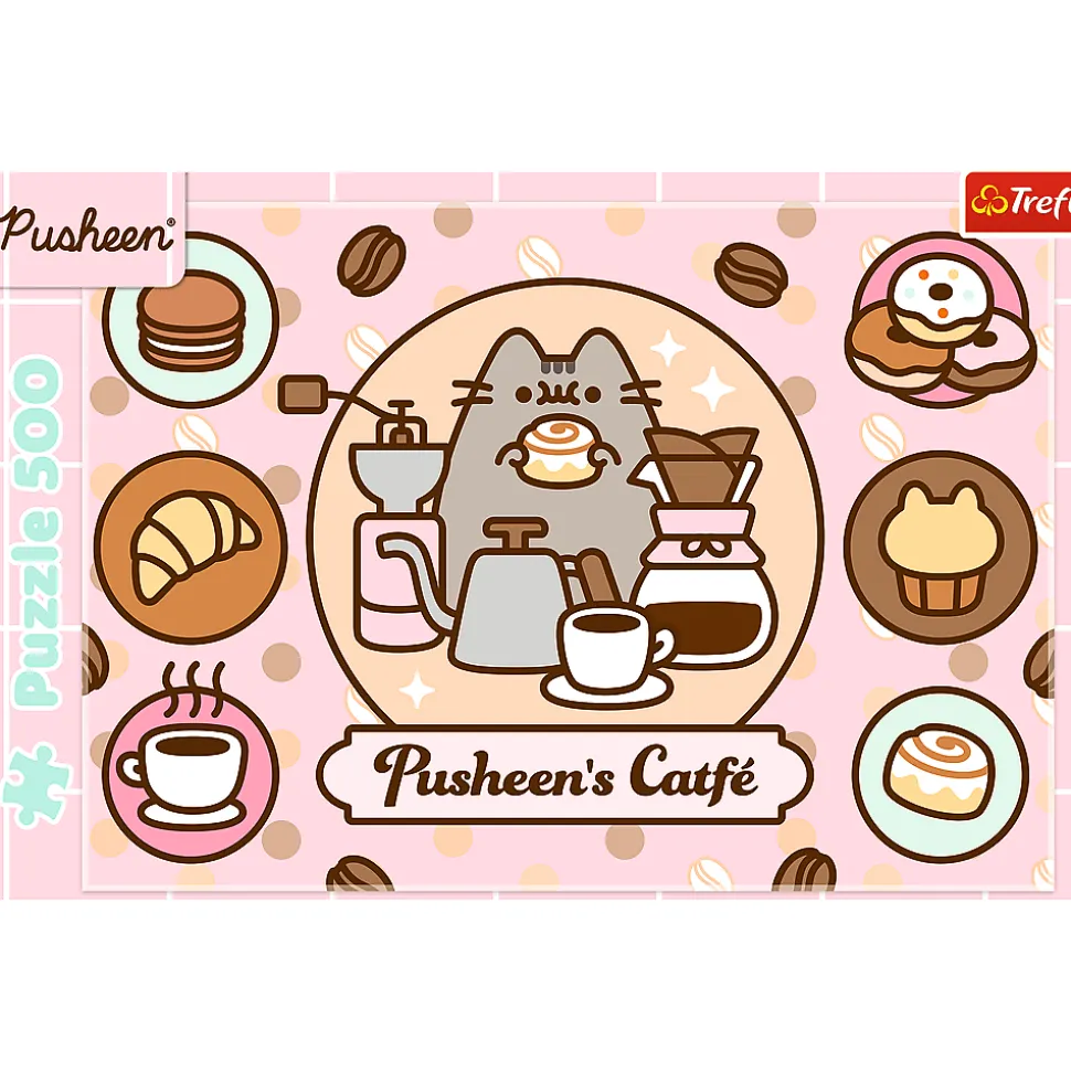 Puzzle Pusheen 500 el. Pusheen w kawiarni