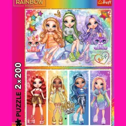 Puzzle Rainbow High 2 x 200 el. Tęczowe lalki