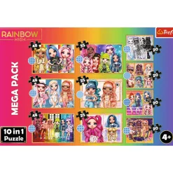 Puzzle Rainbow High 10w1 Kolekcja modnych laleczek