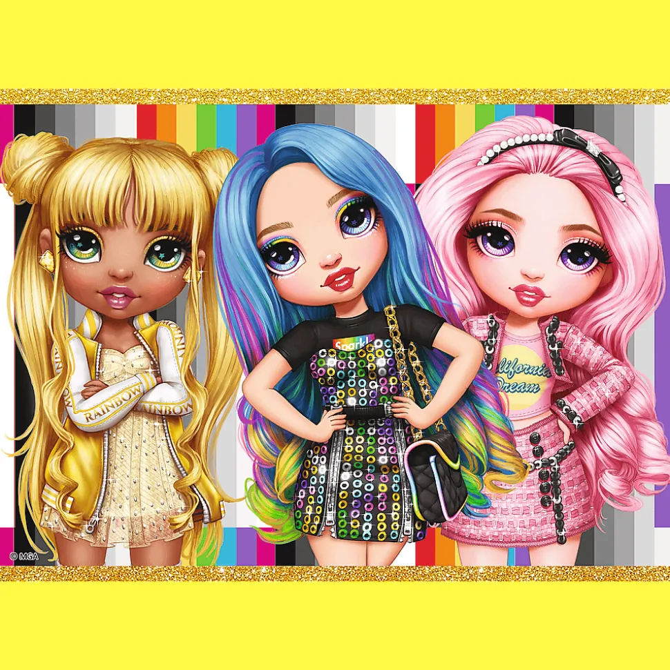 Puzzle Rainbow High 10w1 Kolekcja modnych laleczek