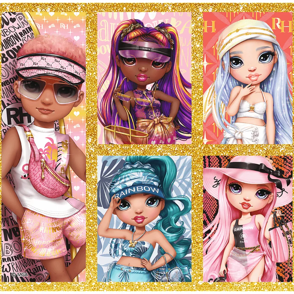 Puzzle Rainbow High 10w1 Kolekcja modnych laleczek