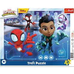 Puzzle ramkowe Spiderman 25 el. Pajęczy skok