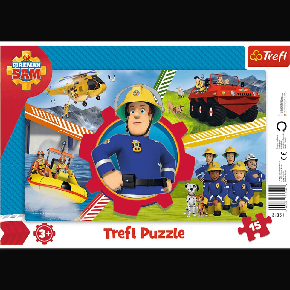 Puzzle ramkowe Strażak Sam 15 el. Dzień Strażaka Sama