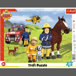 Puzzle ramkowe Strażak Sam 25 el. Zawsze na straży