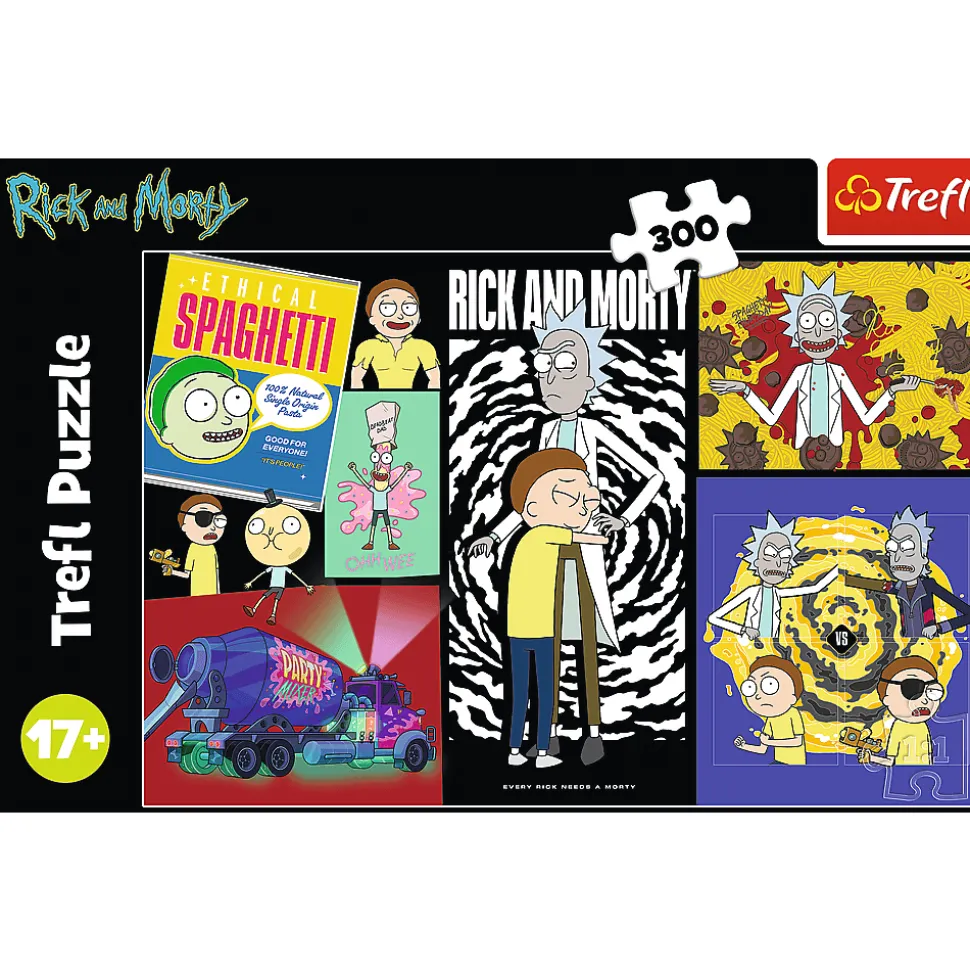 Puzzle Rick i Morty 300 el. Dziwne miejsce w galaktyce