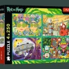 Puzzle Rick i Morty 4 x 250 el. Zakręcony świat Ricka i Morty'ego
