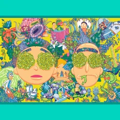 Puzzle Rick i Morty 4 x 250 el. Zakręcony świat Ricka i Morty'ego
