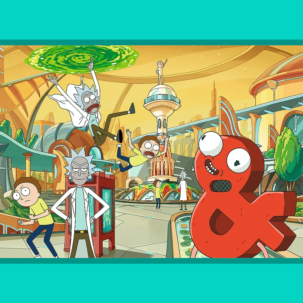 Puzzle Rick i Morty 4 x 250 el. Zakręcony świat Ricka i Morty'ego