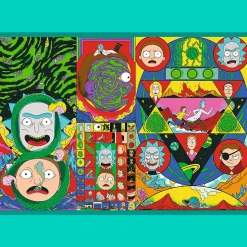 Puzzle Rick i Morty 4 x 250 el. Zakręcony świat Ricka i Morty'ego