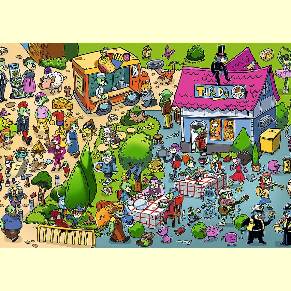 Puzzle Rodzina Treflików 160 el. 40-lecie Trefl - Trefliki celebrują