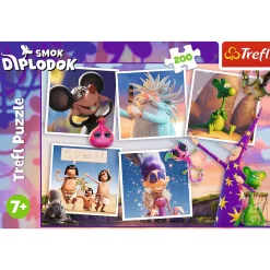 Puzzle Smok Diplodok 200 el. Przygody Smoka Diplodoka