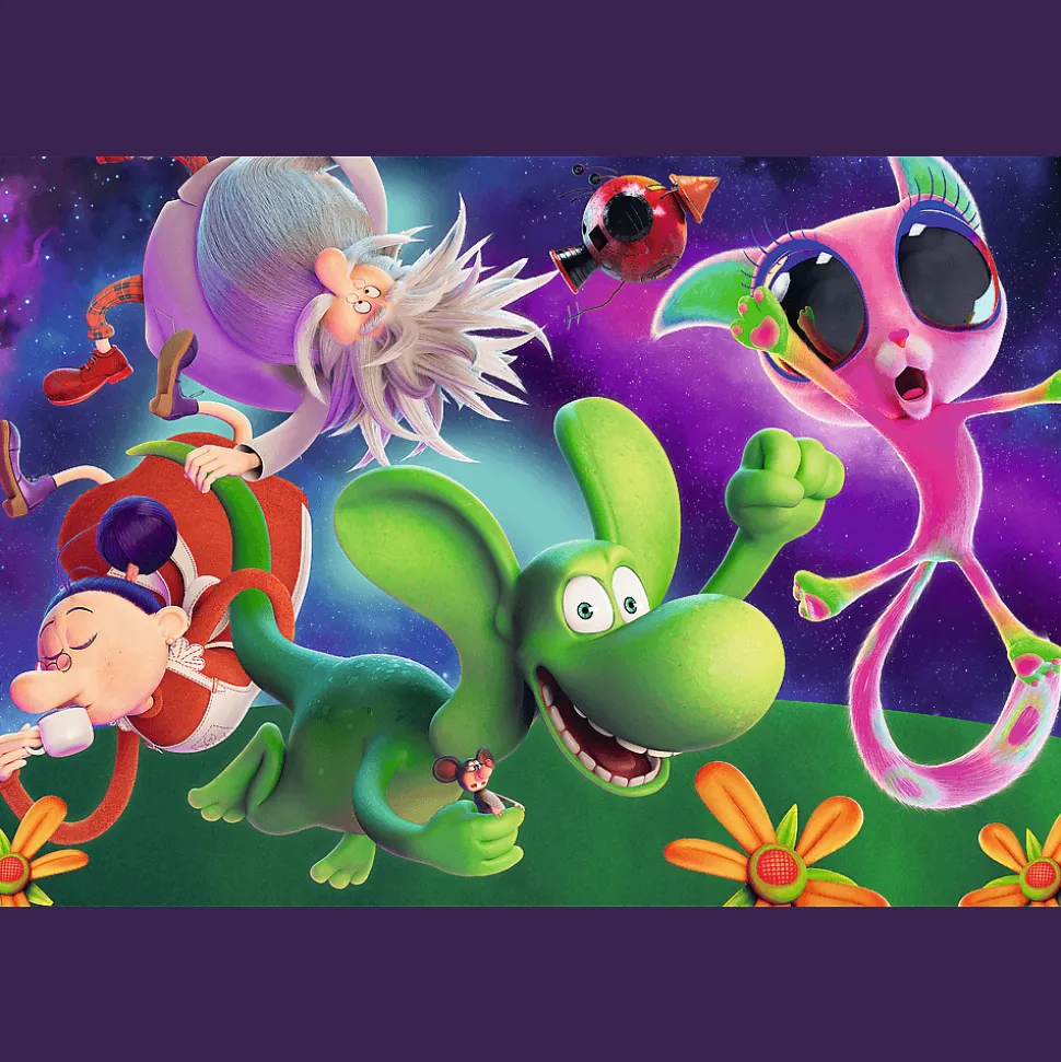 Puzzle Smok Diplodok 100 el. Smok Diplodok i przyjaciele