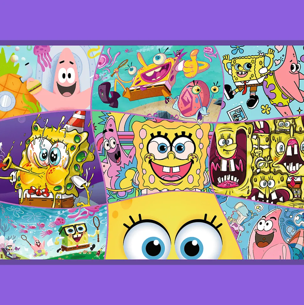 Puzzle SpongeBob 4 x 250 el. Szalony świat SpongeBoba