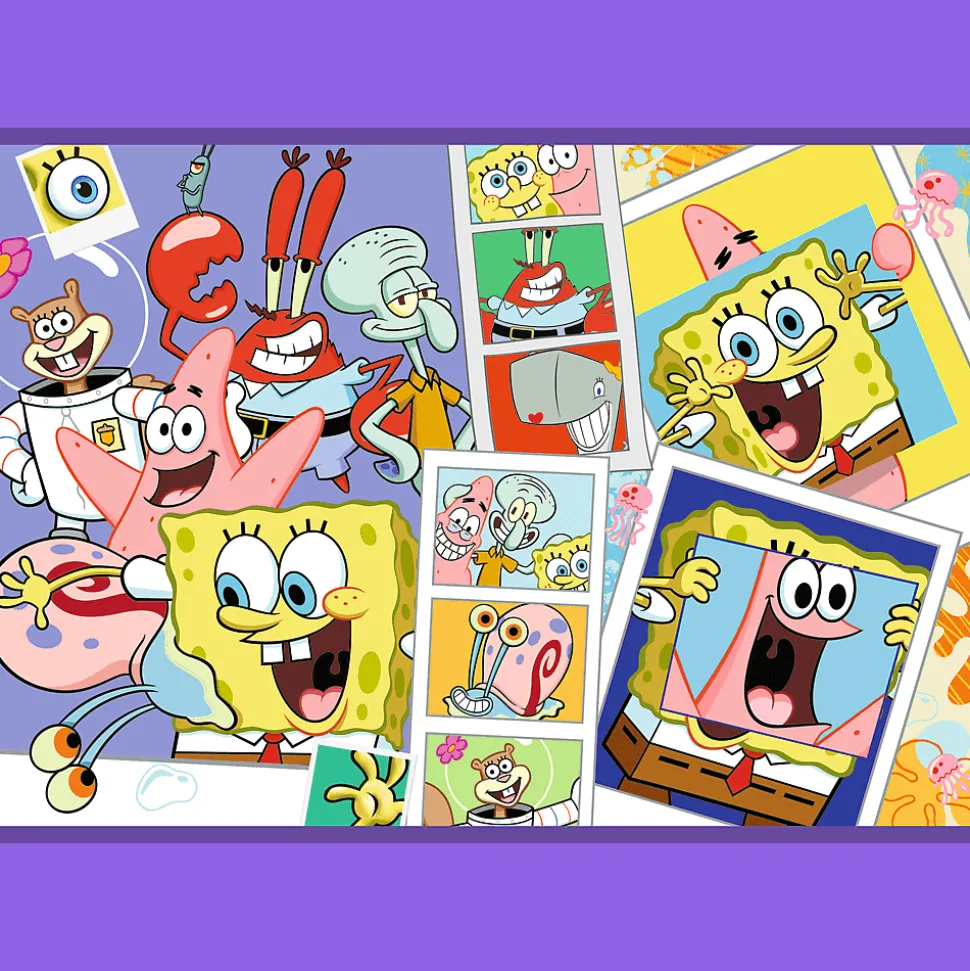 Puzzle SpongeBob 4 x 250 el. Szalony świat SpongeBoba