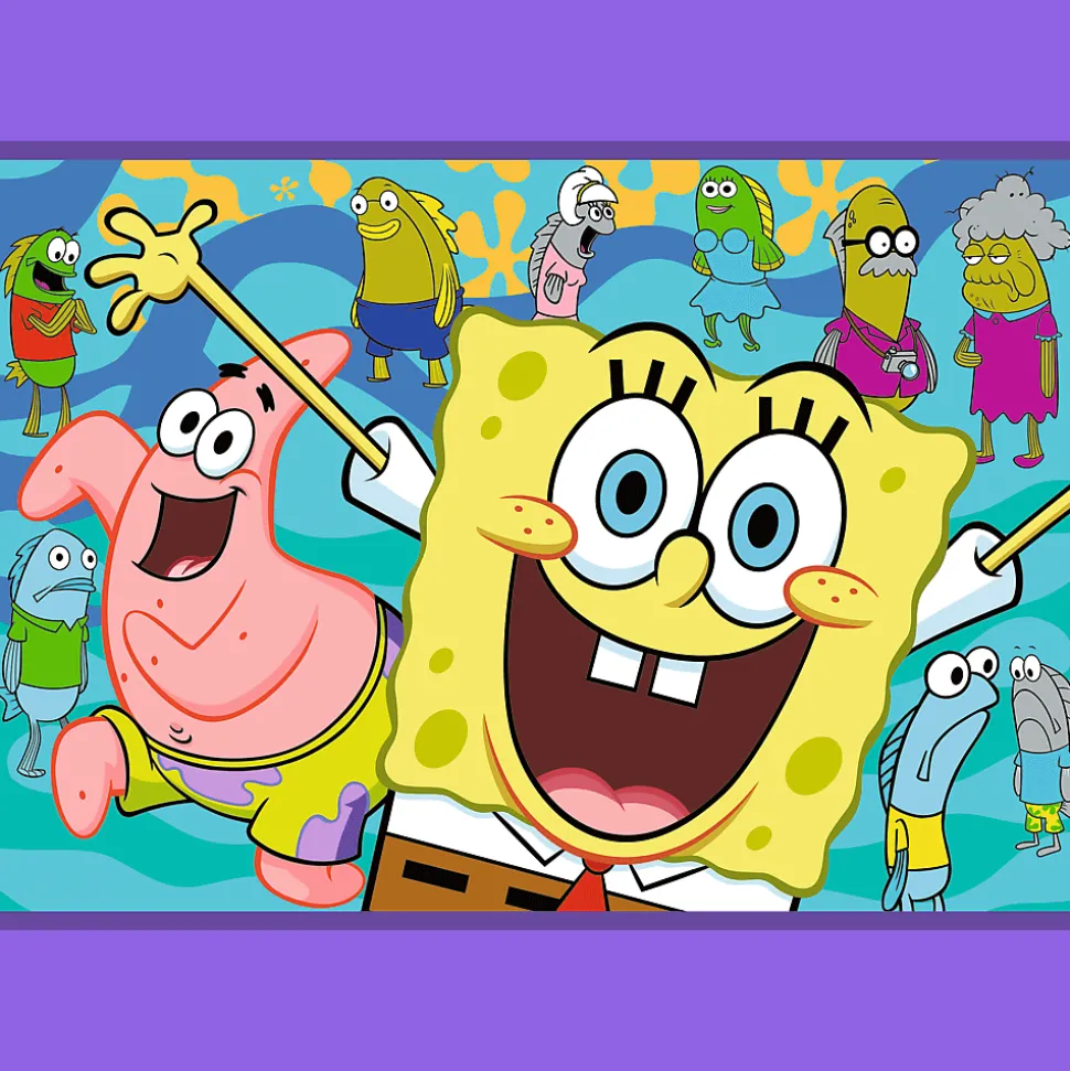Puzzle SpongeBob 4 x 250 el. Szalony świat SpongeBoba