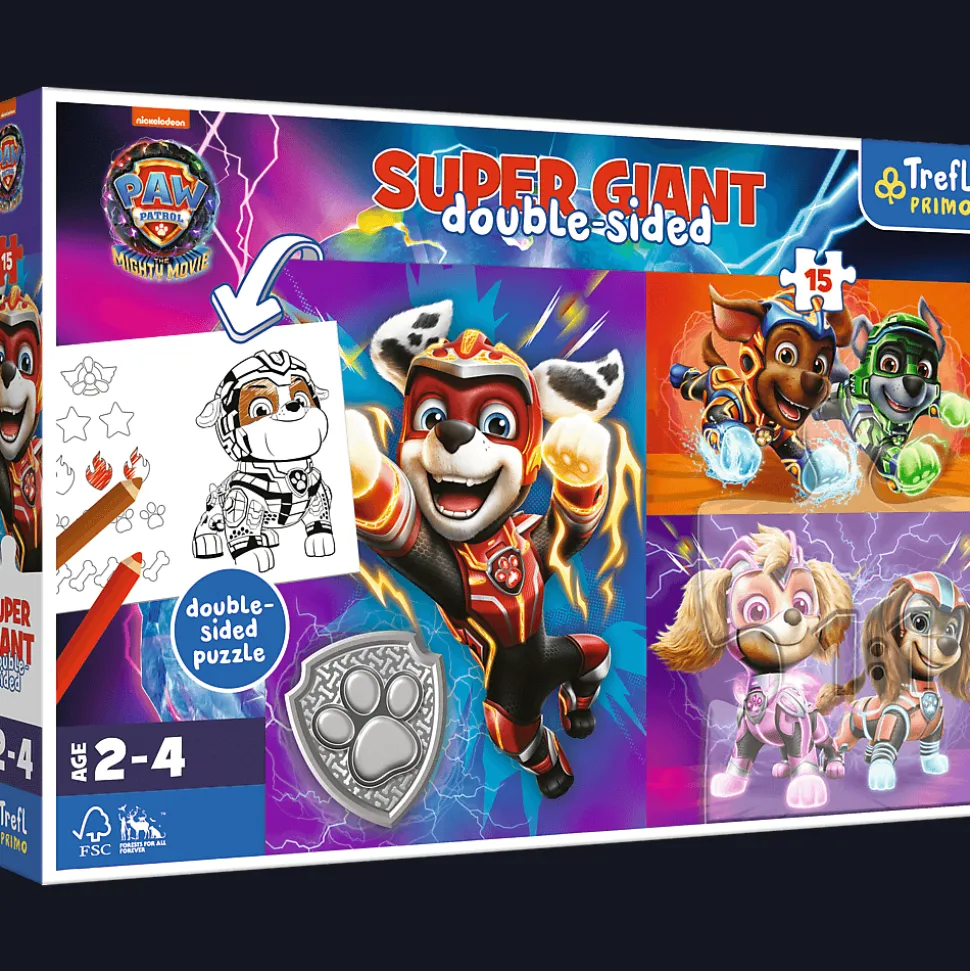 Puzzle Super Giant Psi Patrol 15 el. Wspaniała drużyna