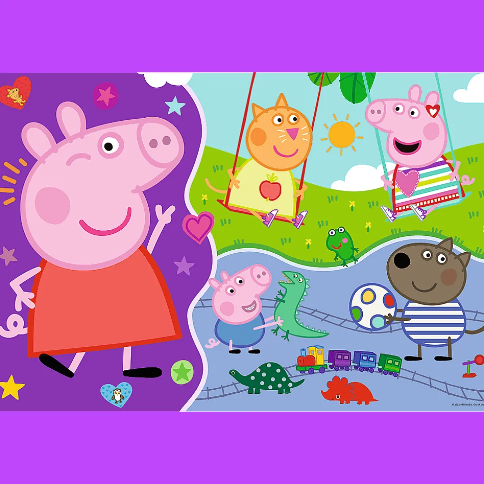 Puzzle Super Giant Świnka Peppa 15 el. Poznaj wesołą Świnkę Peppę