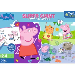 Puzzle Super Giant Świnka Peppa 15 el. Poznaj wesołą Świnkę Peppę