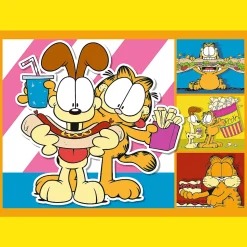 Puzzle 4w1 - Garfield kocha lazanię